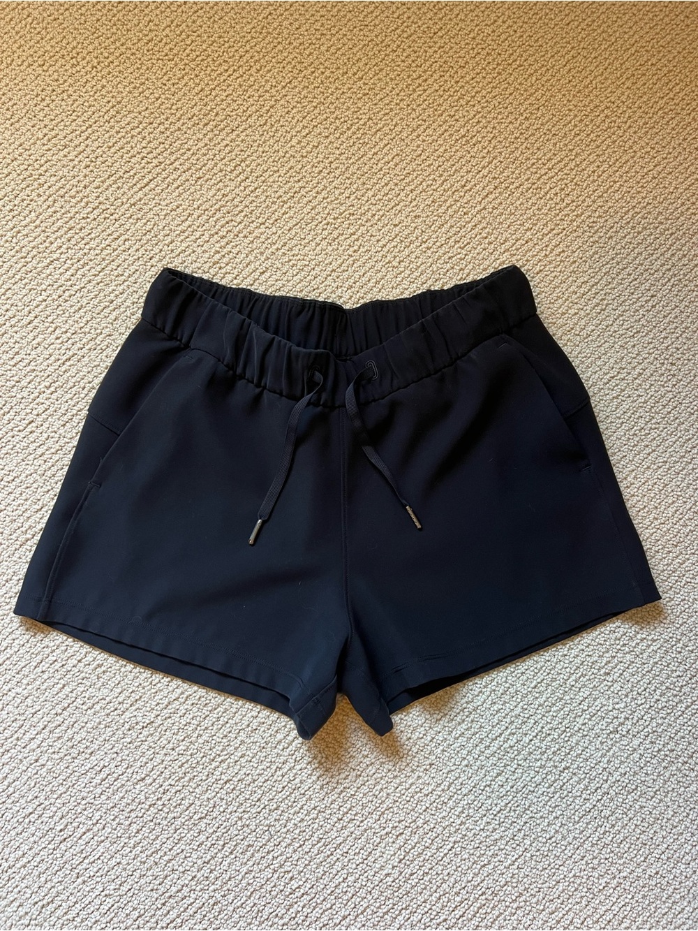 Lululemon On the Fly Women's Black Drawstring Athletic Shorts